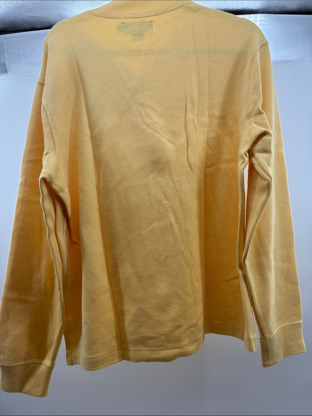 Polo by Ralph Lauren Men's Light Yellow Zip-Neck Sweater - Picture 2 of 3